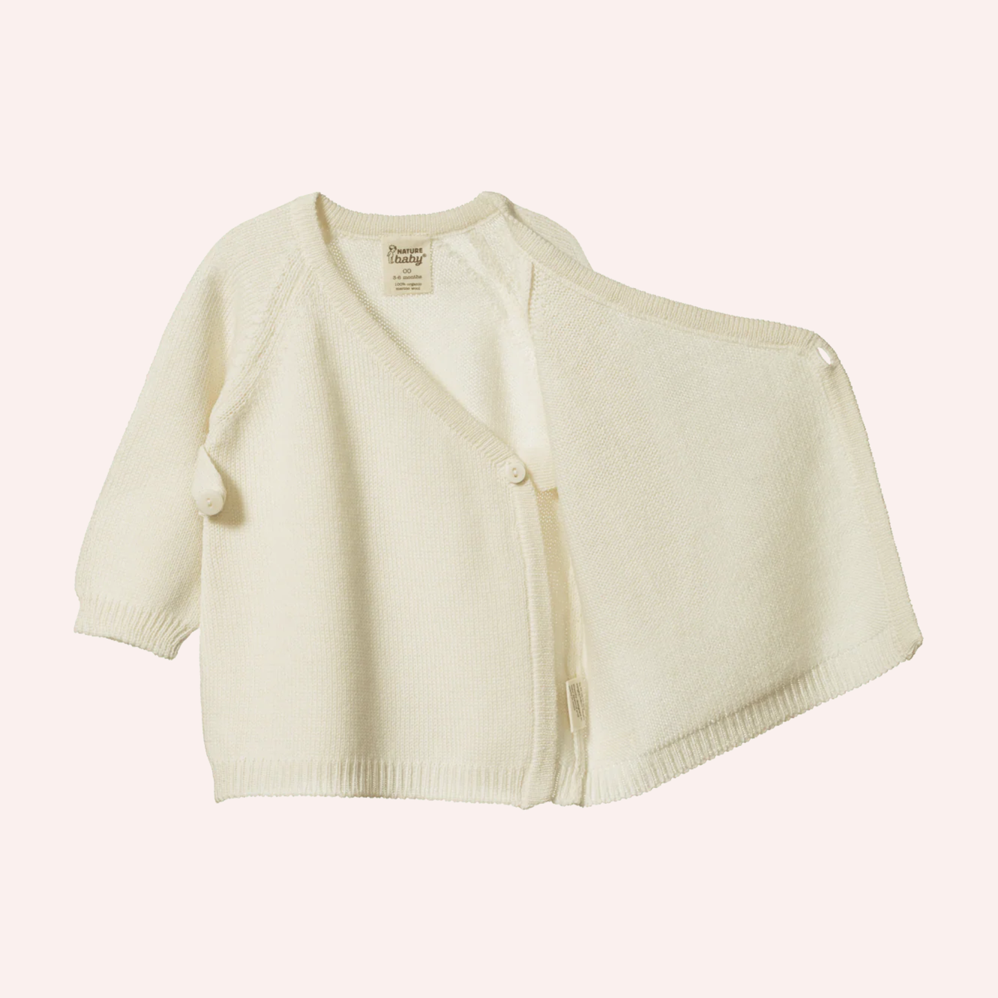 Merino Knit Kimono Jacket - Natural
