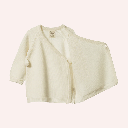 Merino Knit Kimono Jacket - Natural