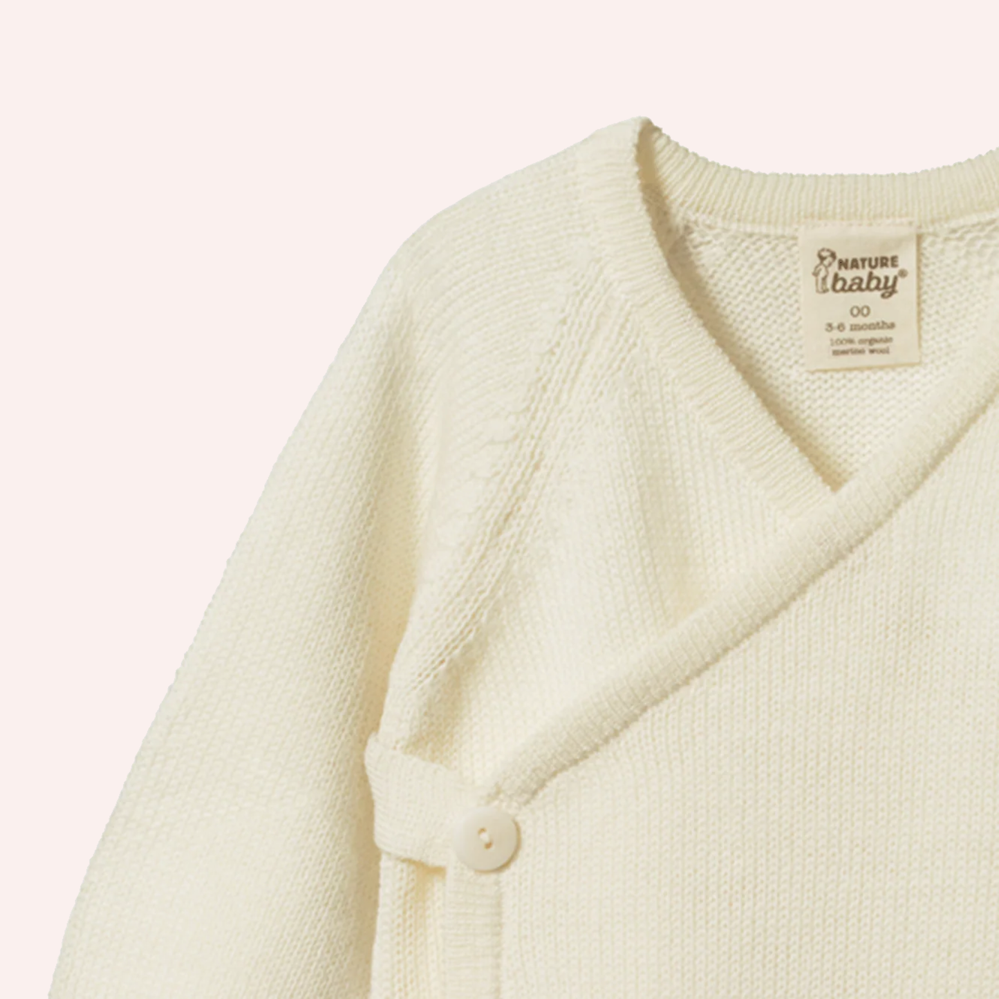 Merino Knit Kimono Jacket - Natural