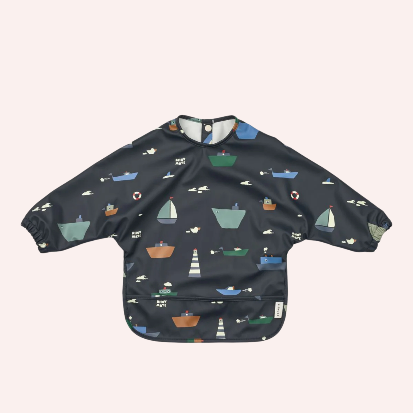 Merle Printed Cape Bib - Sailing/Classic Navy