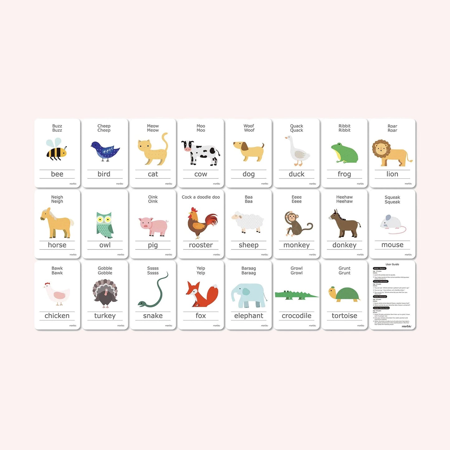 Flash Cards - Animal sounds