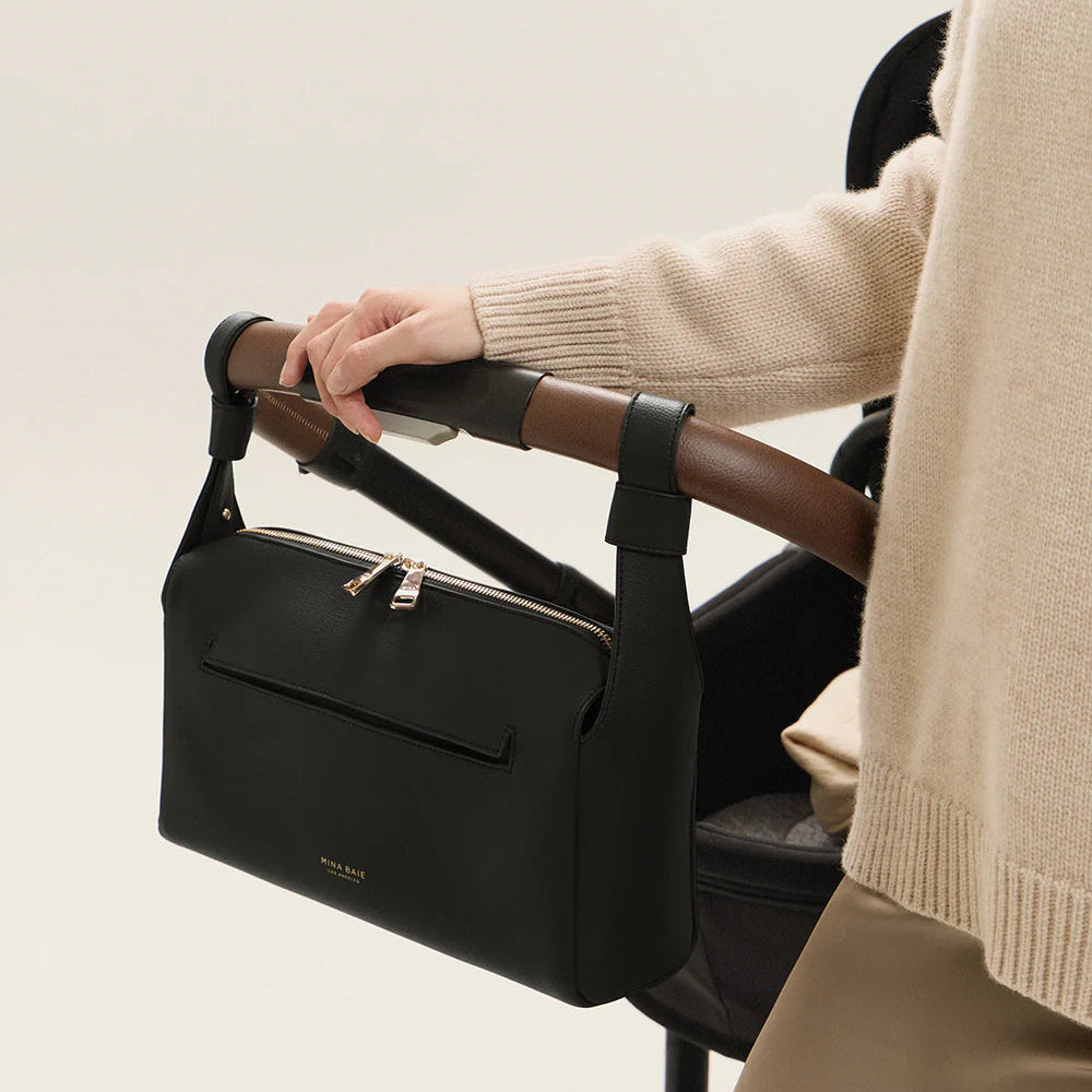 Stroller Vegan Caddy - Black/Gold