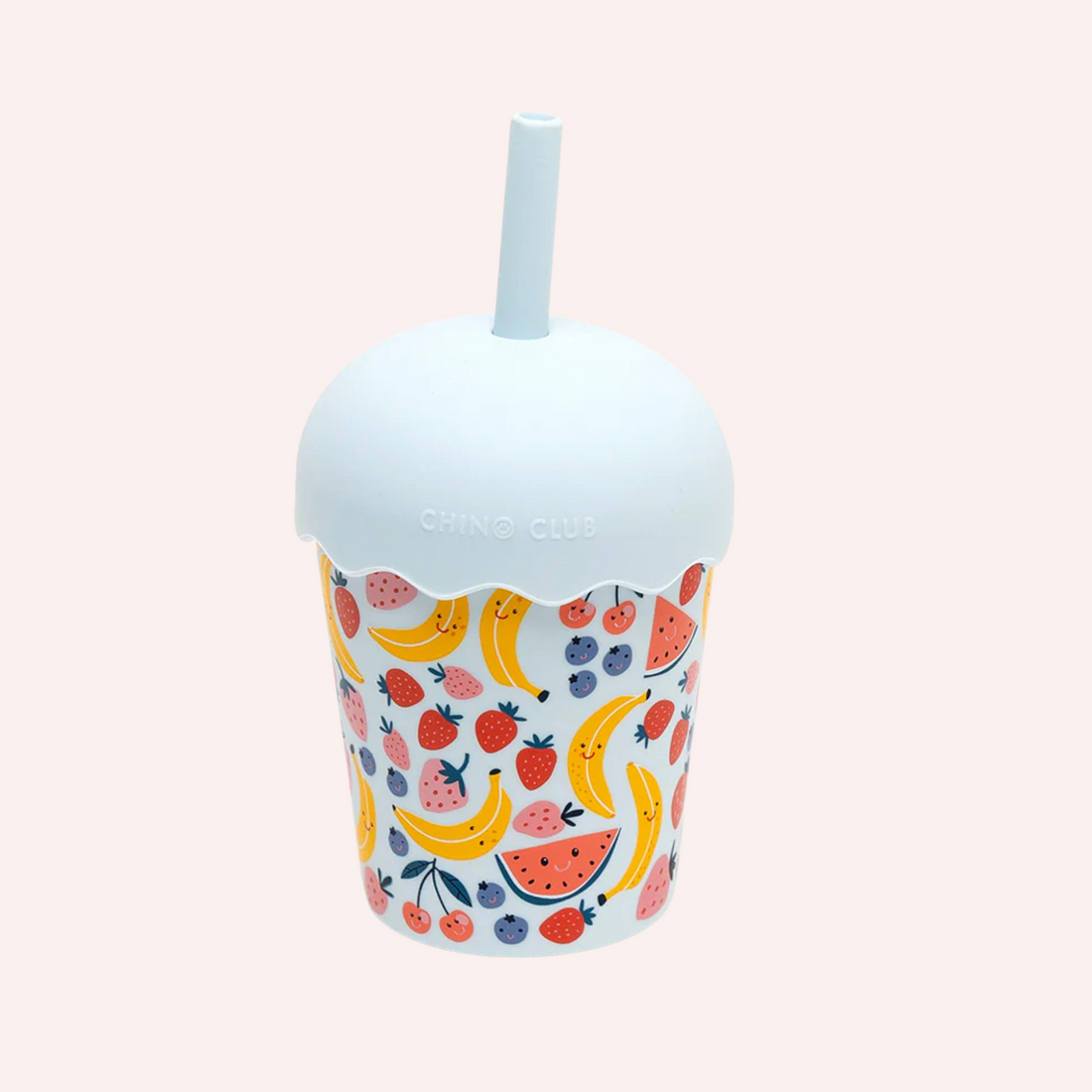 Mini Smoothie Cup & Straw 200ml - Blue Fruit
