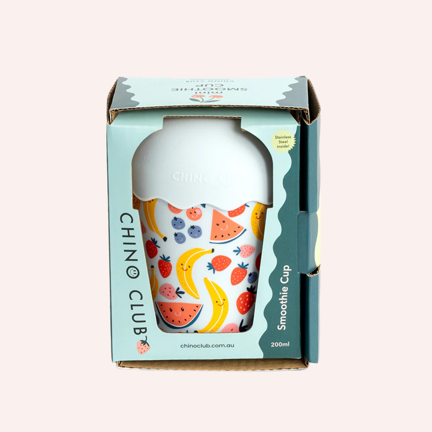 Mini Smoothie Cup & Straw 200ml - Blue Fruit