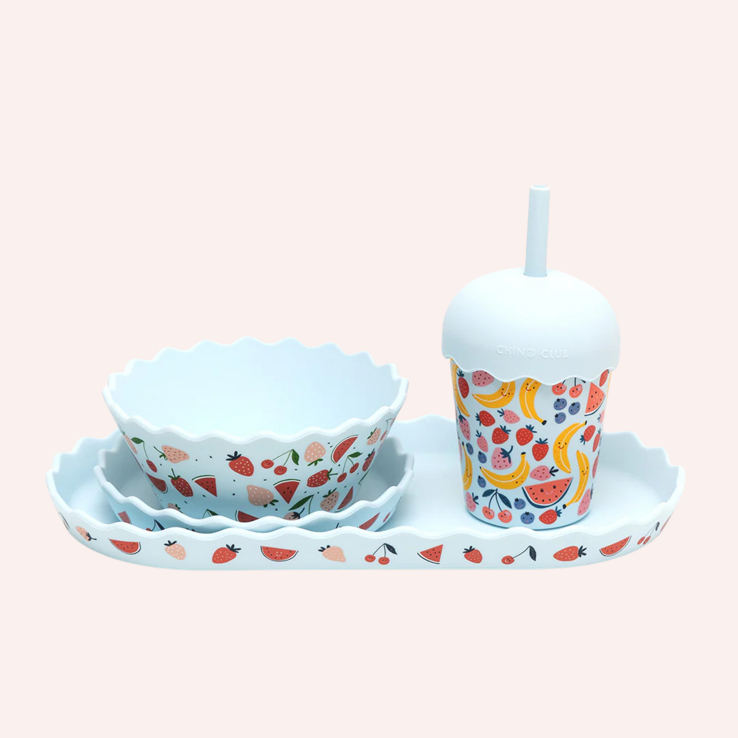 Mini Smoothie Cup & Straw 200ml - Blue Fruit