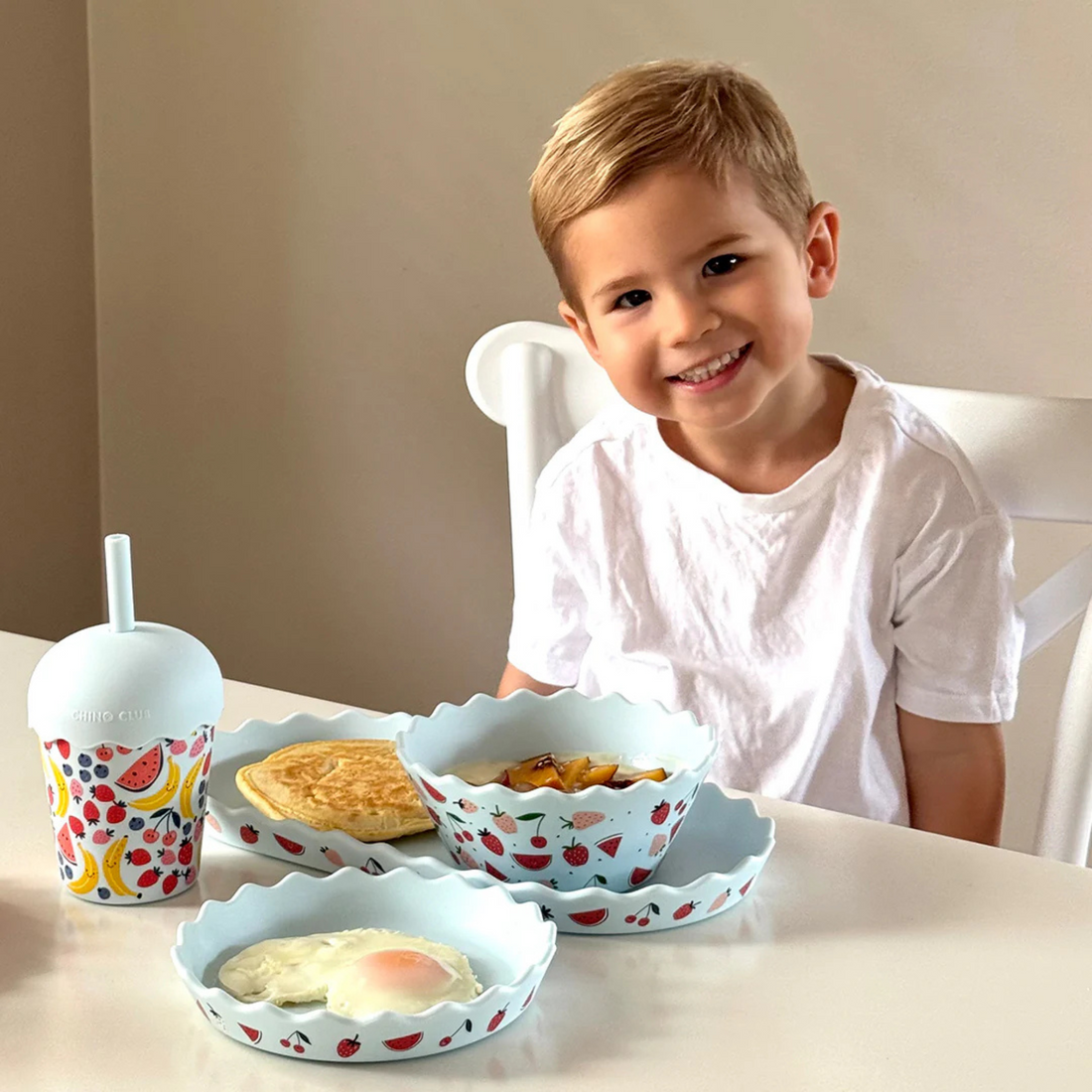 Mini Smoothie Cup & Straw 200ml - Blue Fruit