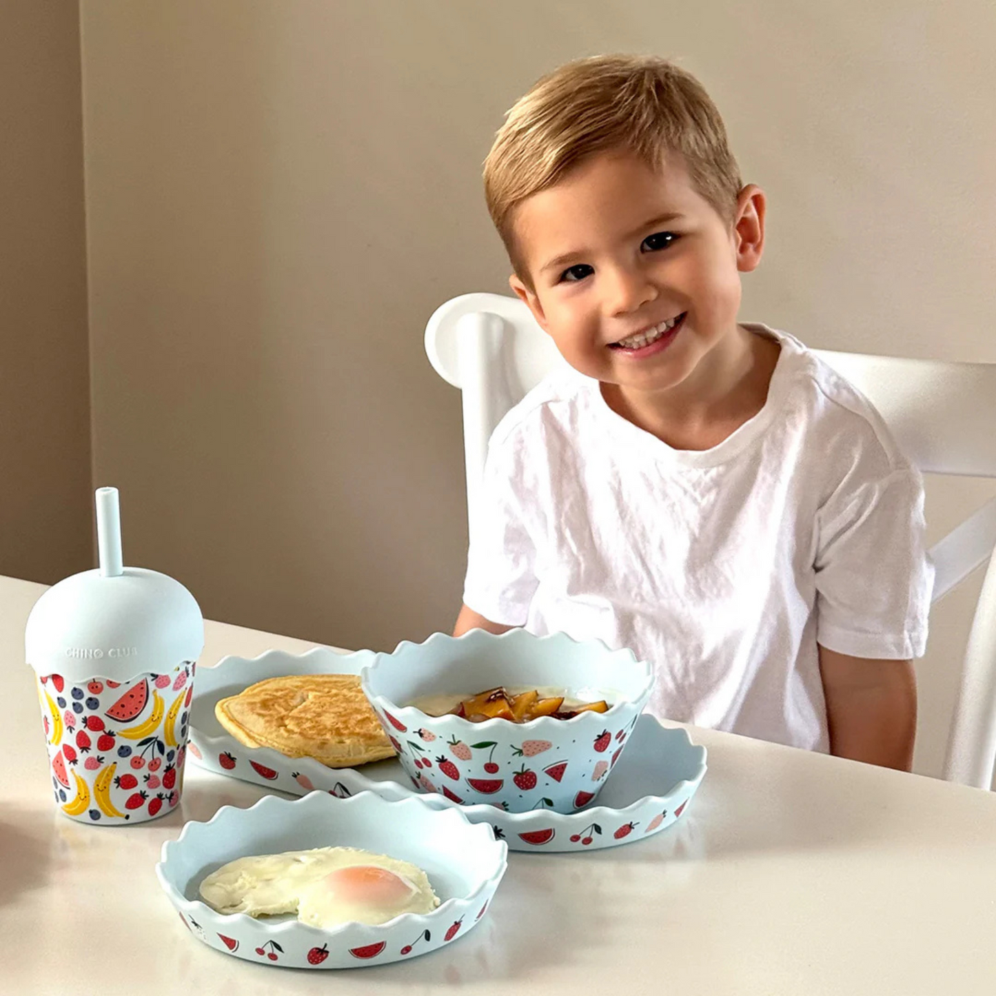 Mini Smoothie Cup & Straw 200ml - Blue Fruit