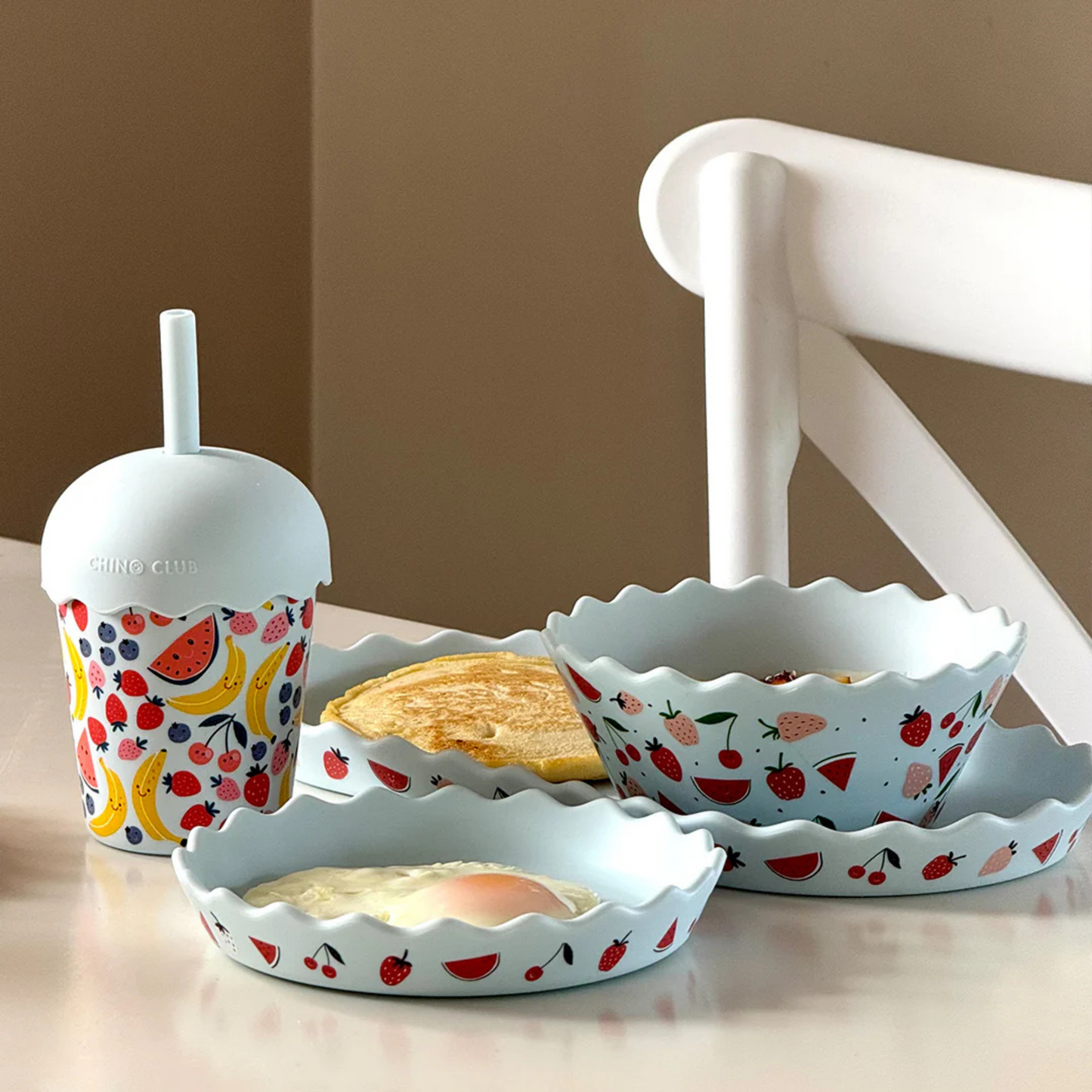 Mini Smoothie Cup & Straw 200ml - Blue Fruit