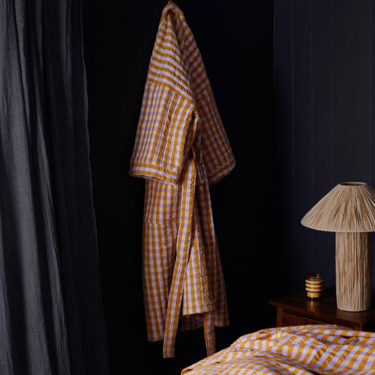 Seersucker Quilted Robe  by Mosey Me