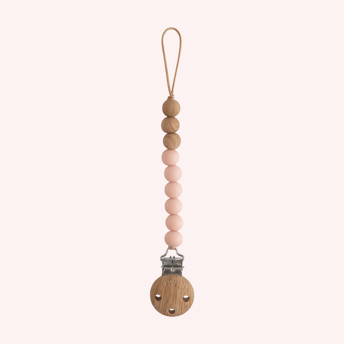 Mushie Pacifier Clip Halo - Blush