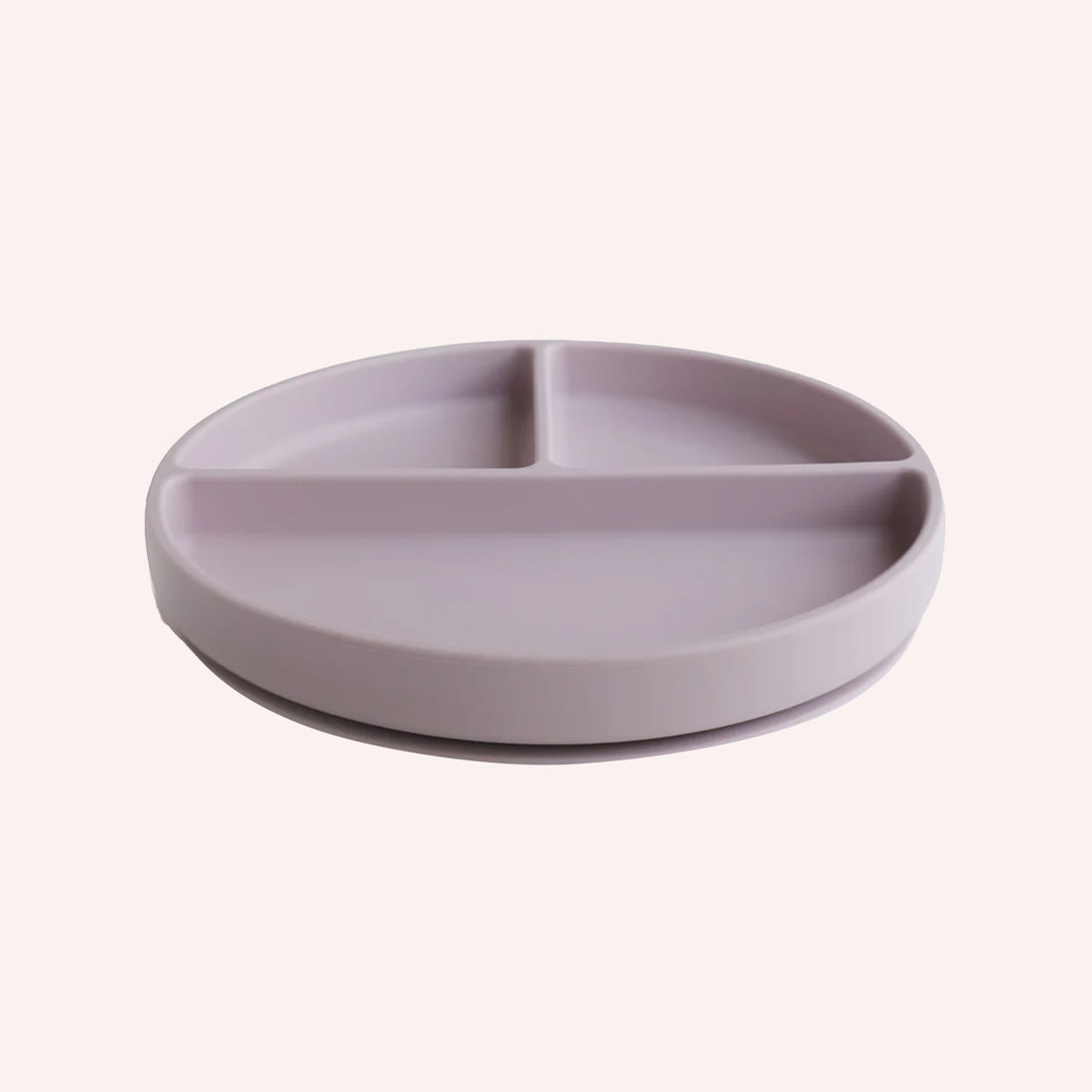 Mushie Silicone Divided Suction Plate - Soft Lilac