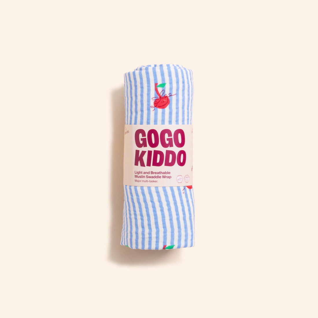 Light and Breathable Muslin Swaddle Wrap - Cherry Chic