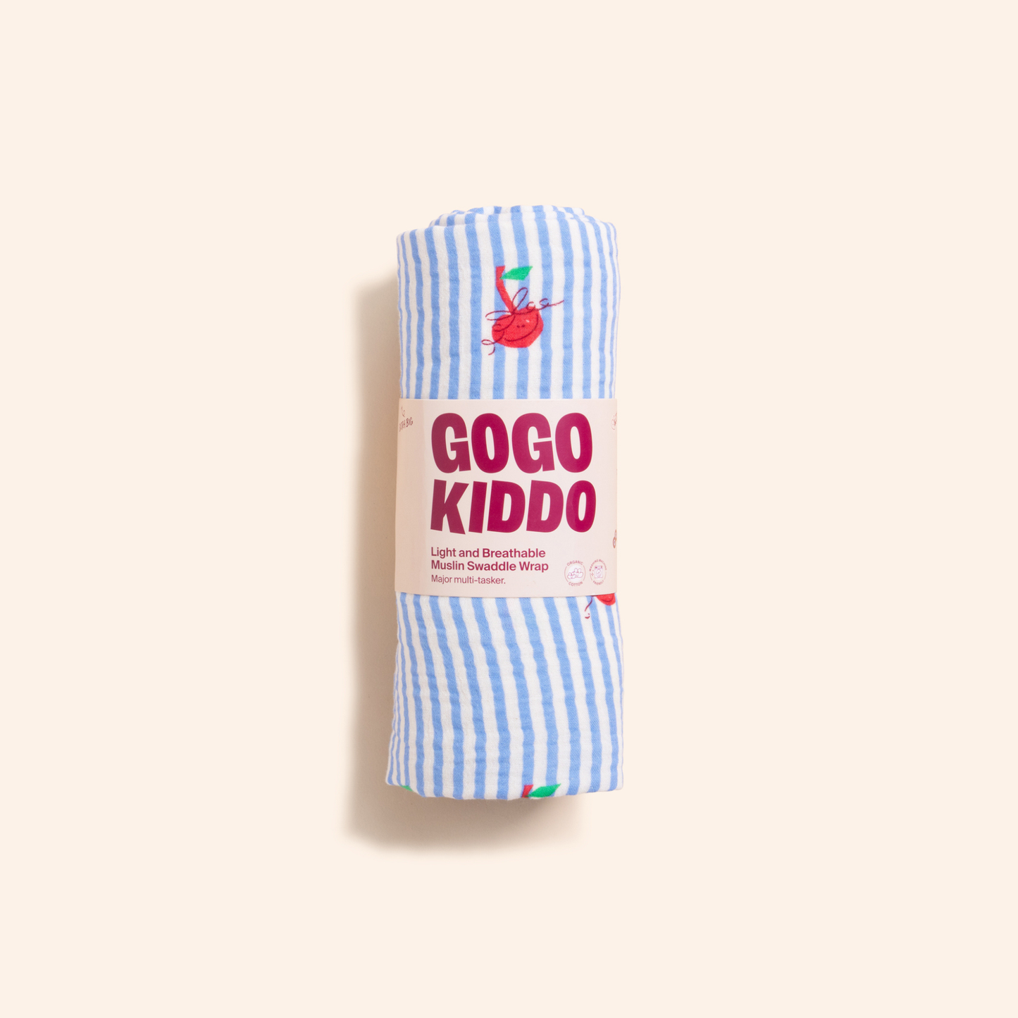 Light and Breathable Muslin Swaddle Wrap - Cherry Chic