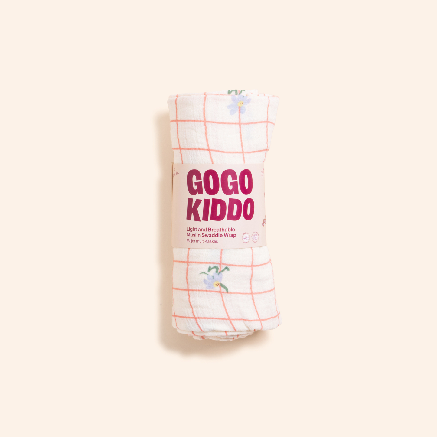 Light and Breathable Muslin Swaddle Wrap - Dancing Daisies