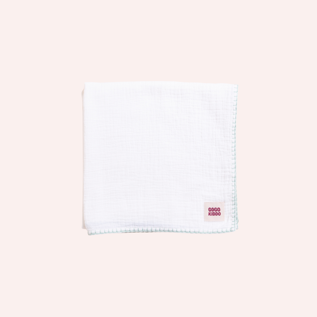 Light and Breathable Muslin Swaddle Wrap - Ivory/Sage