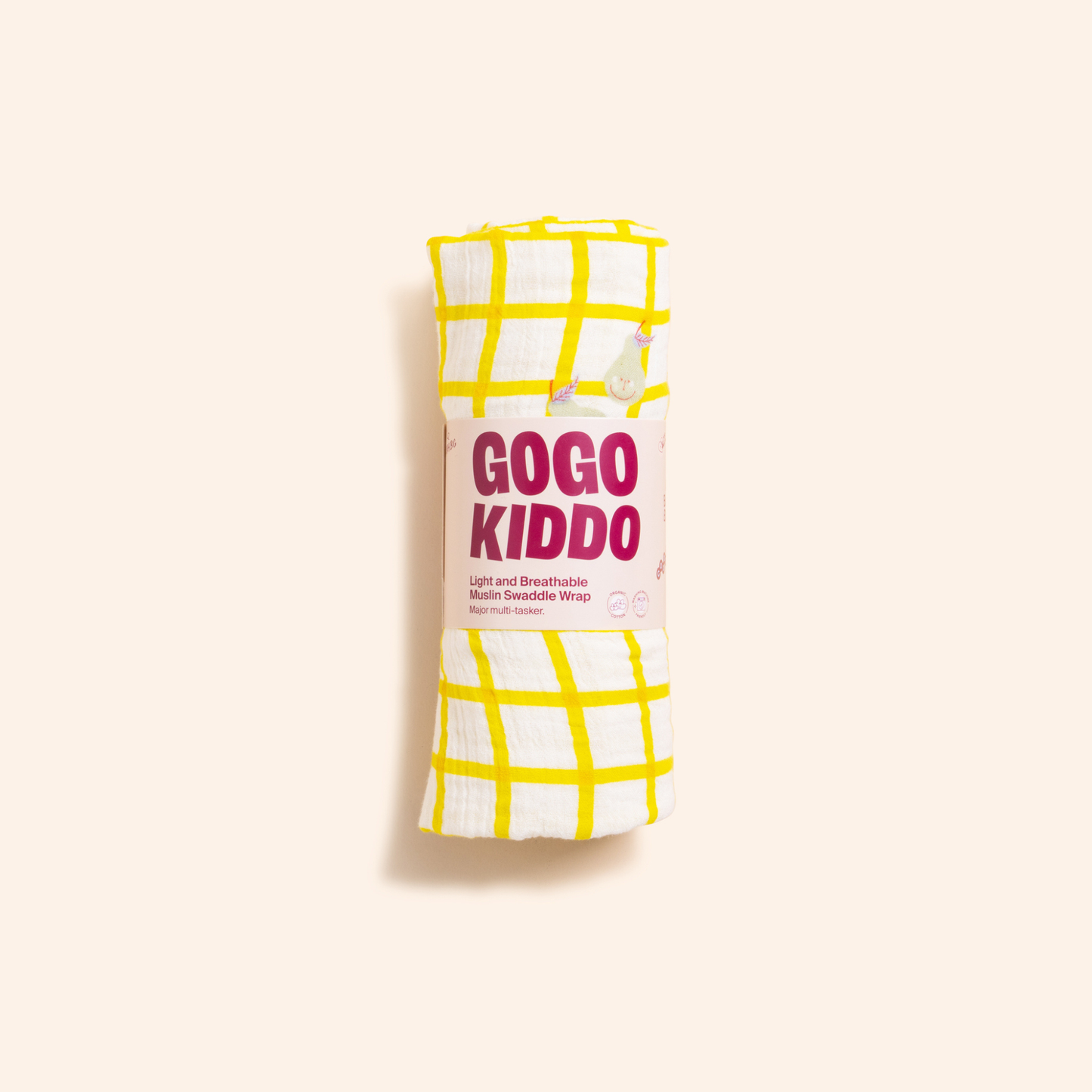 Light and Breathable Muslin Swaddle Wrap - Pear Picnic