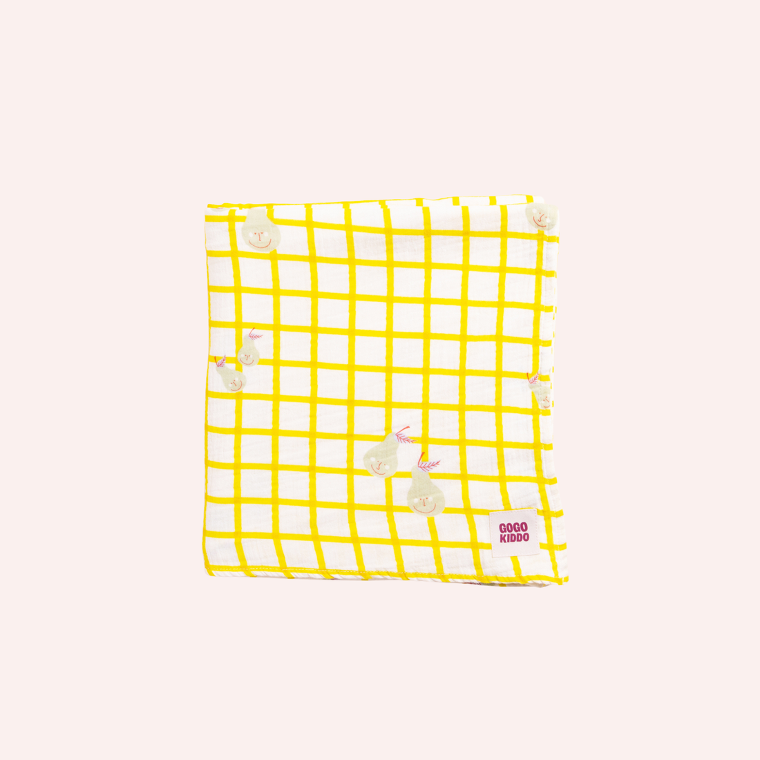 Light and Breathable Muslin Swaddle Wrap - Pear Picnic