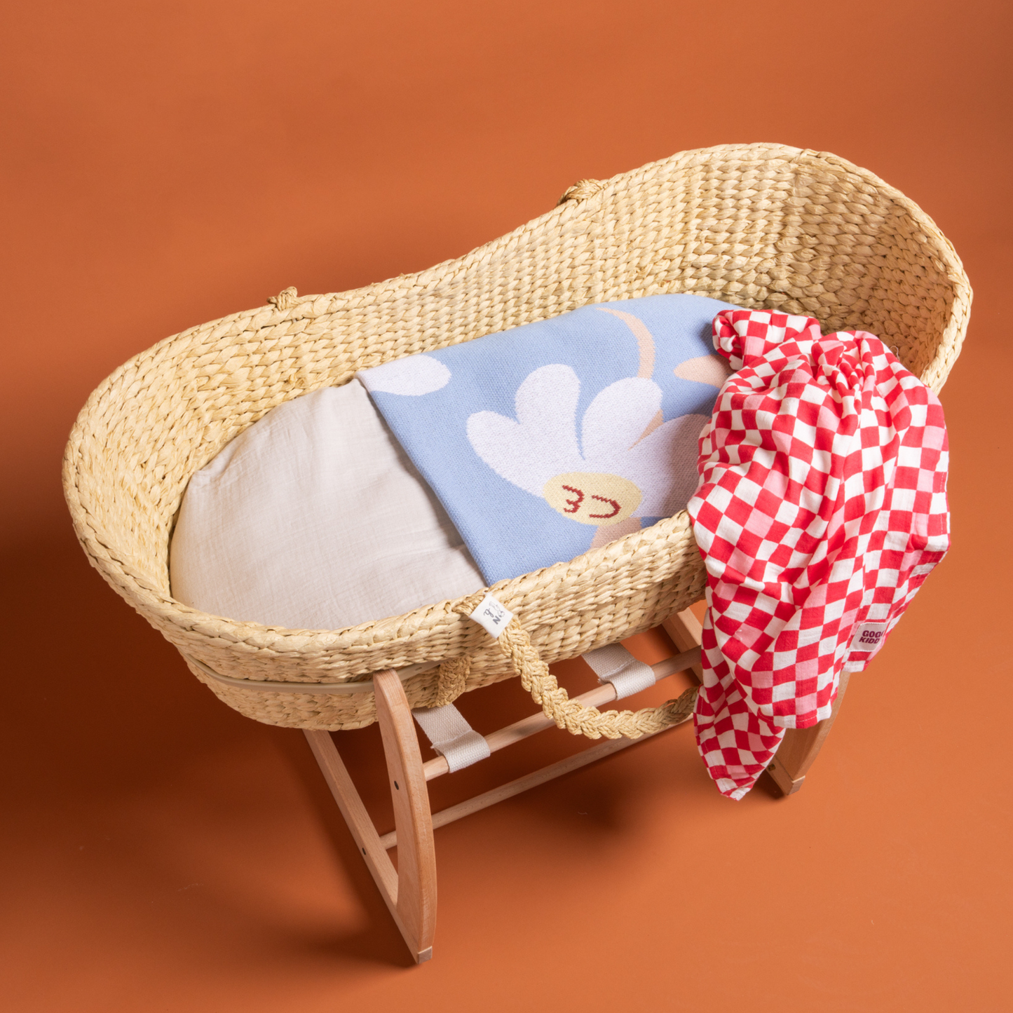 Light and Breathable Muslin Swaddle Wrap - Pink Check