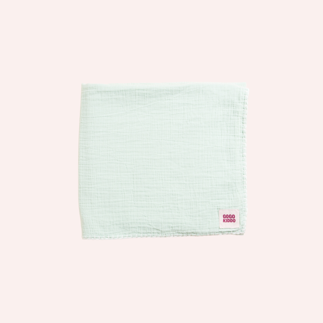 Light and Breathable Muslin Swaddle Wrap - Sage/Ivory