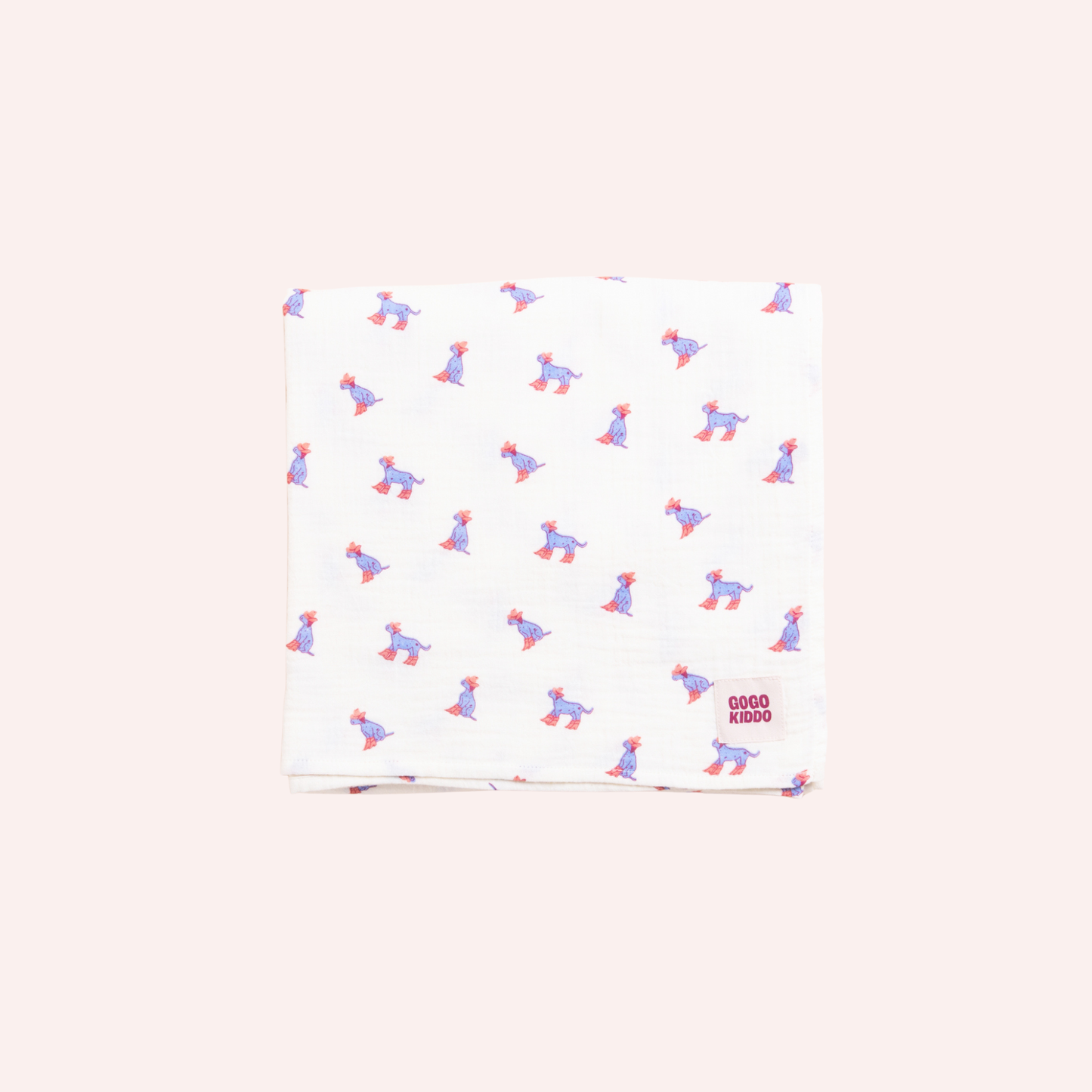Light and Breathable Muslin Swaddle Duo - Yeehaw Dog