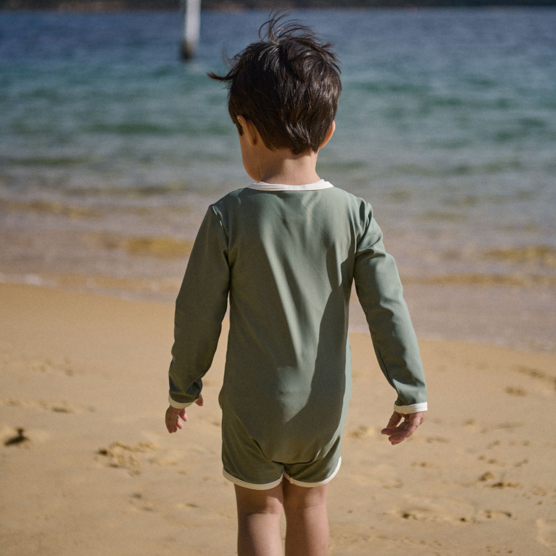 One Piece Bathing Trunks - Olive