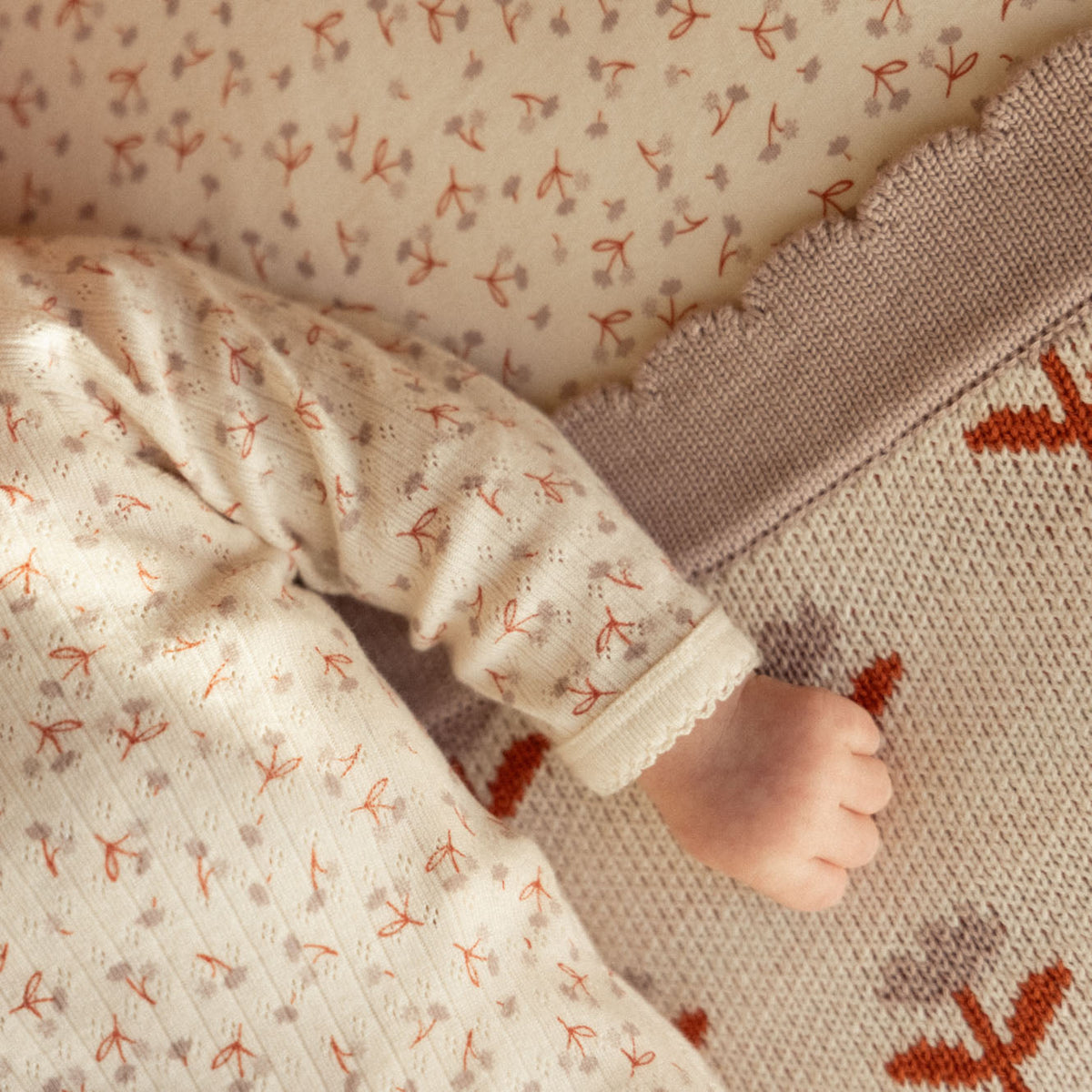 Long Sleeve Kimono Bodysuit Pointelle - Dandelion Print