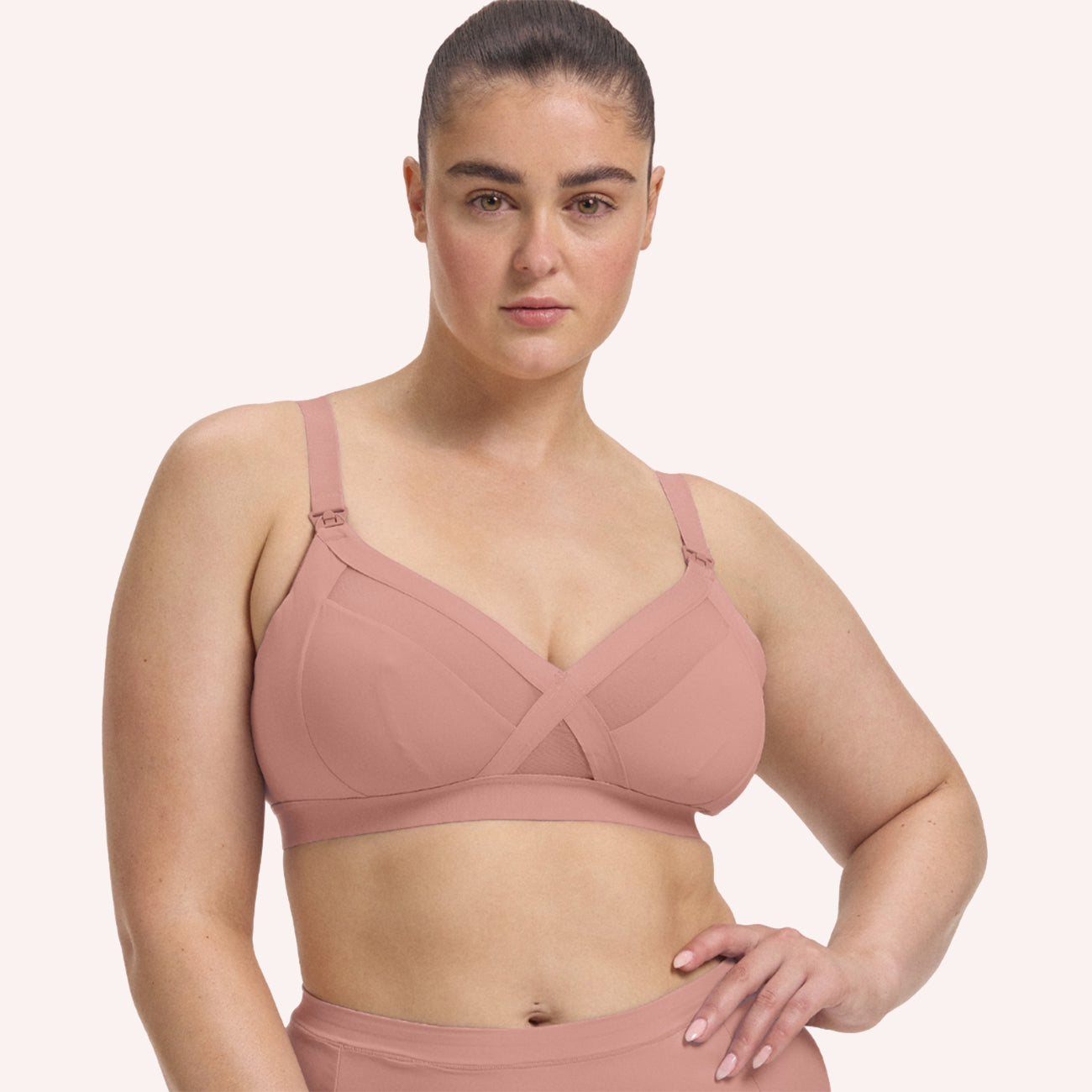 Maternity Support Wirefree Bralette - Desert Dust