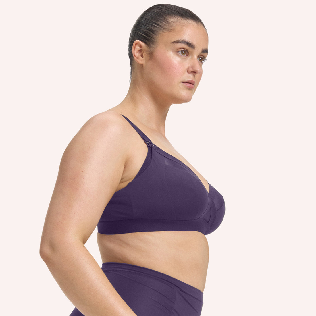 Maternity Support Wirefree Bralette - Mulberry