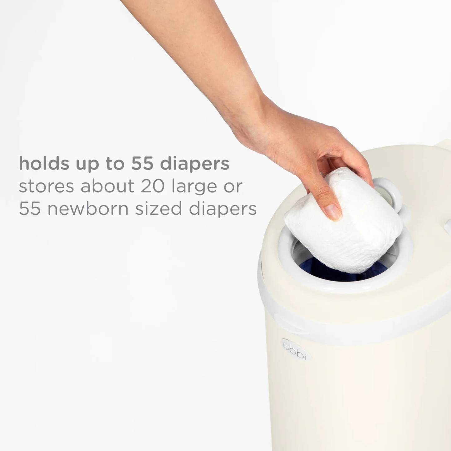 Nappy Pail - Matte Ivory