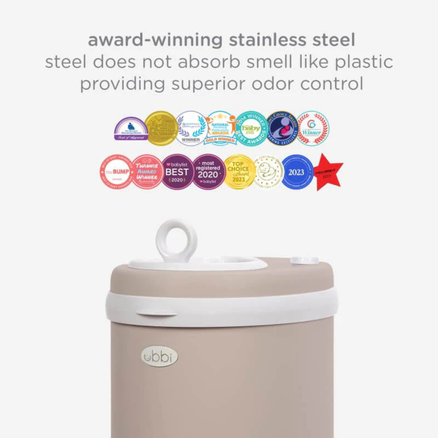 Nappy Pail - Matte Taupe