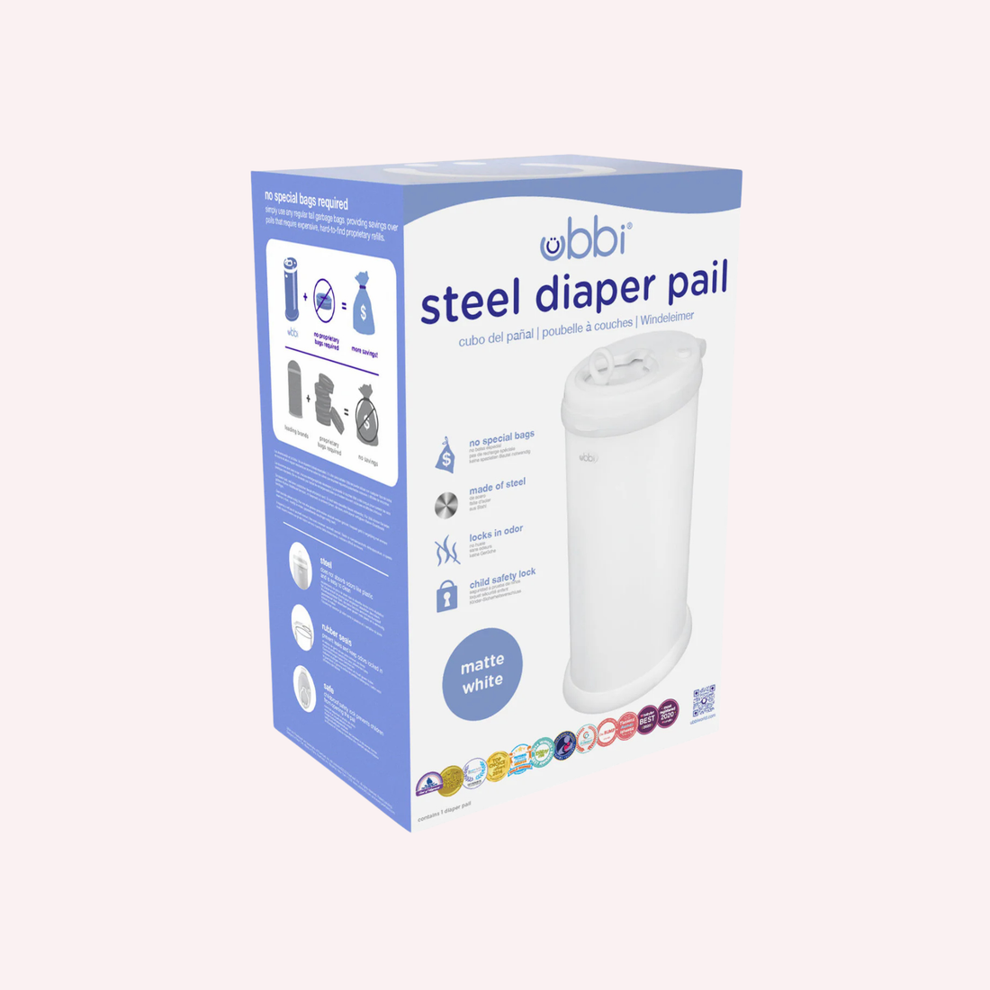 Nappy Pail - Matte White