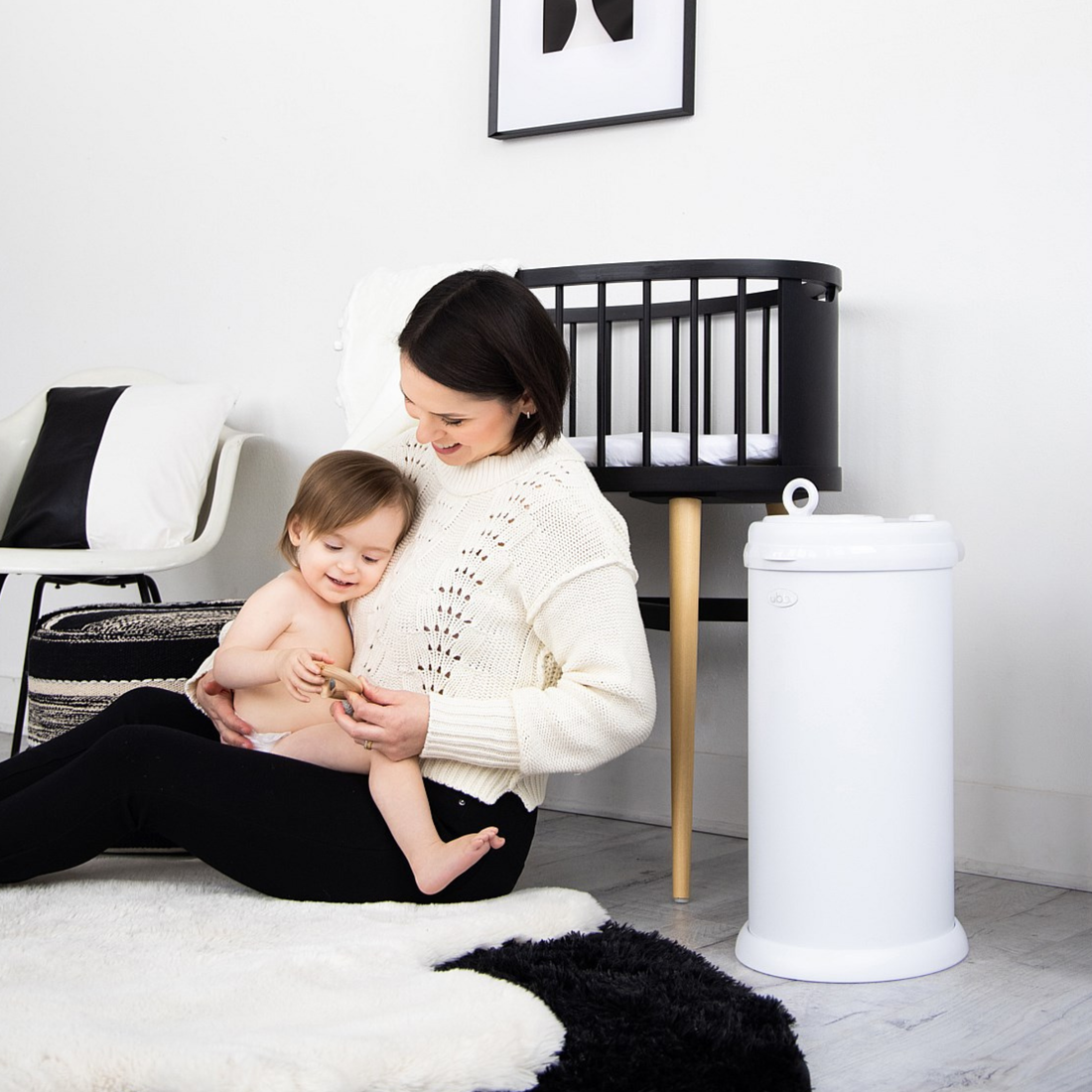 Nappy Pail - Matte White