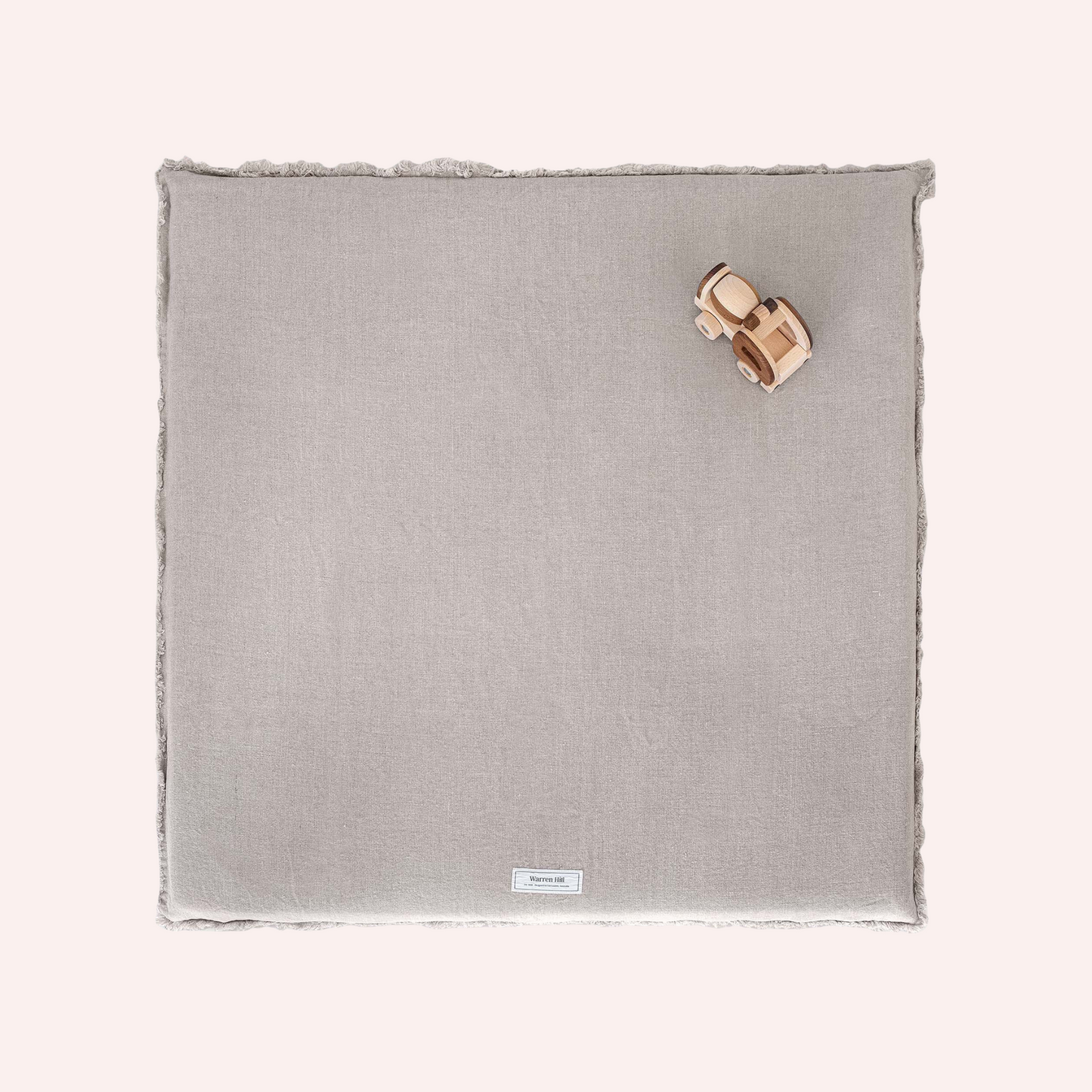 Linen Padded Play Mat – Natural Raw Edge