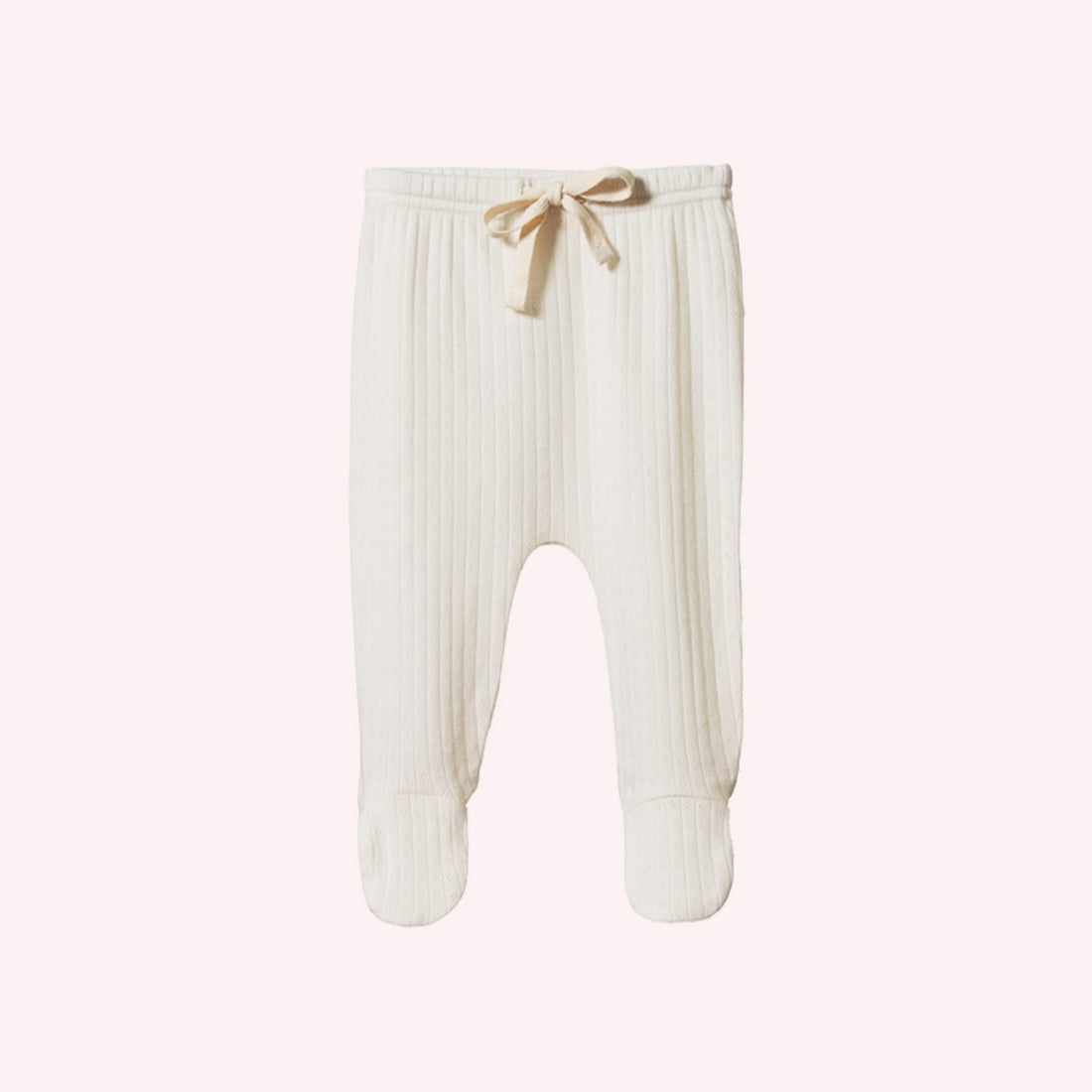 Footed Rompers Pointelle - Natural