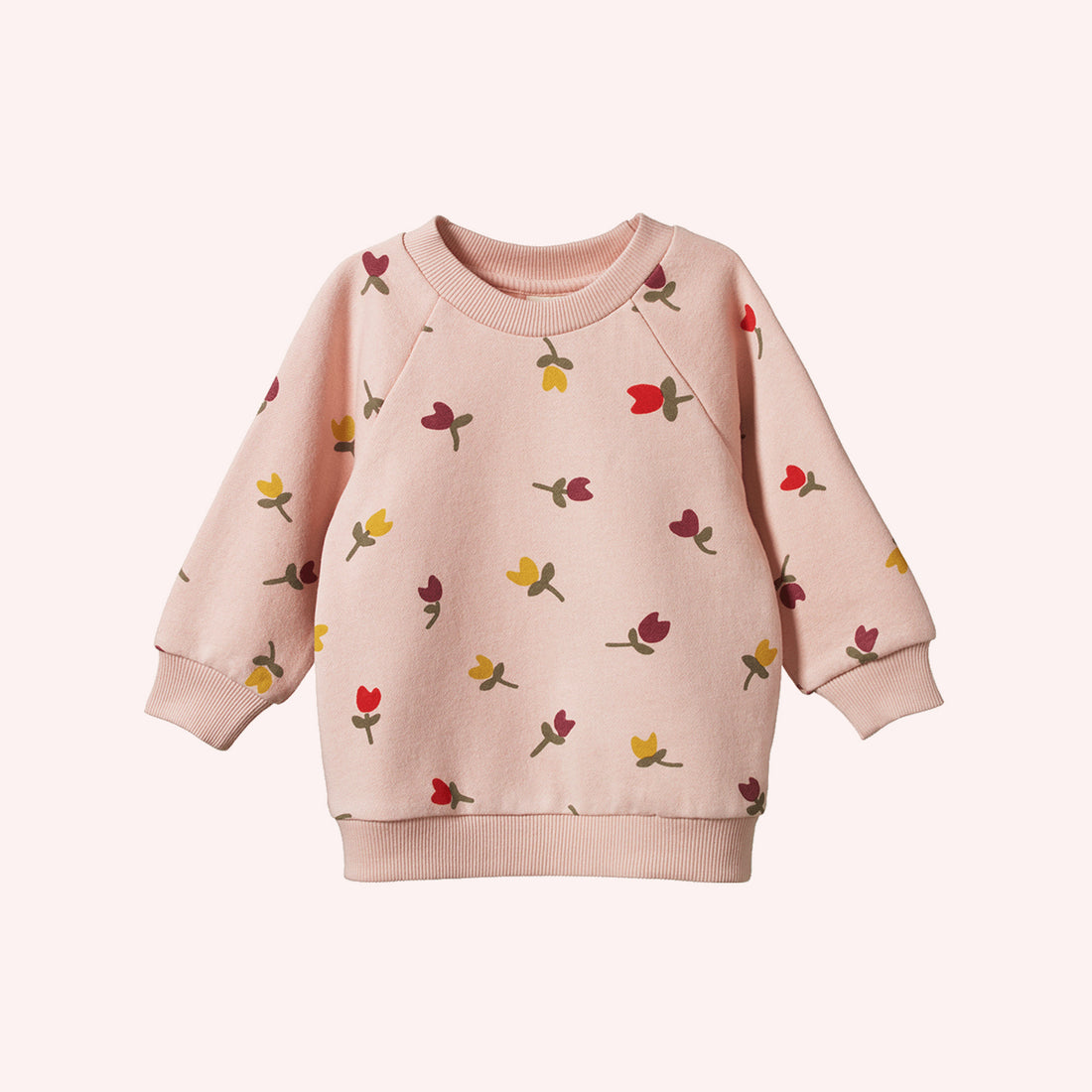 Emerson Sweater - Tulips Rose Dust Print