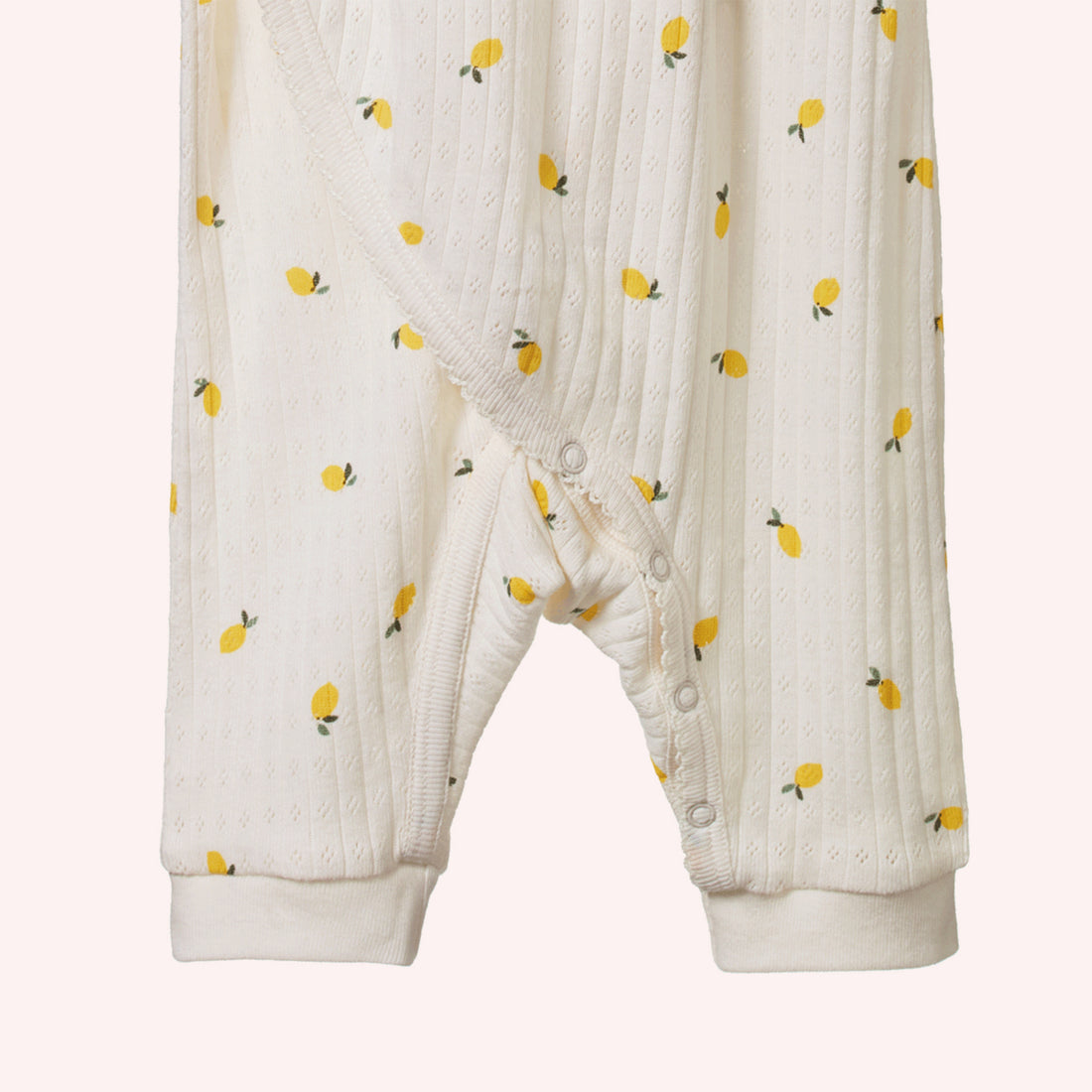 Kimono Stretch & Grow Pointelle - Lemon Print