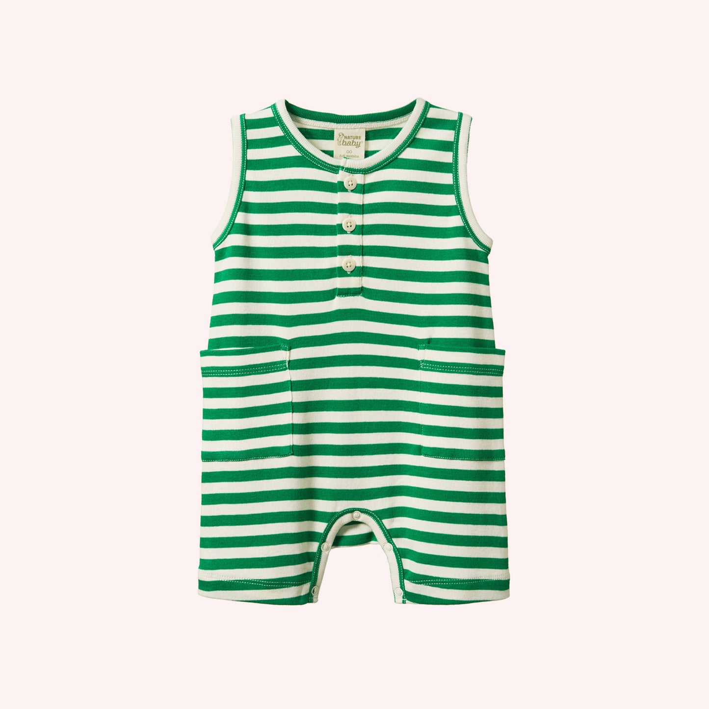 Camper Suit - Kelly Green Sea Stripe