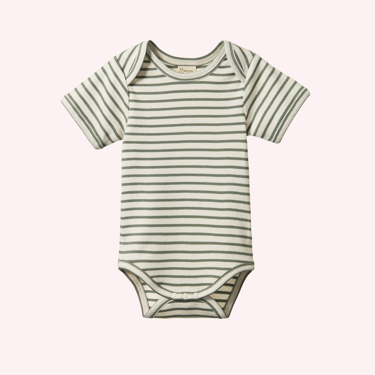 Short Sleeve Bodysuit - Nettle Sailor Stripe