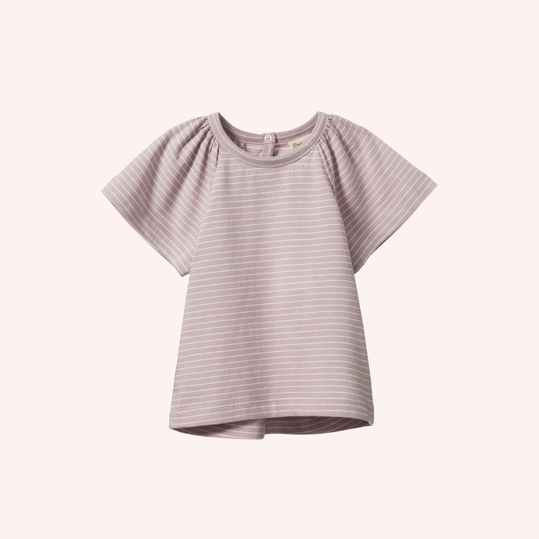 Faye Tee - Lilac/Natural Pinstripe