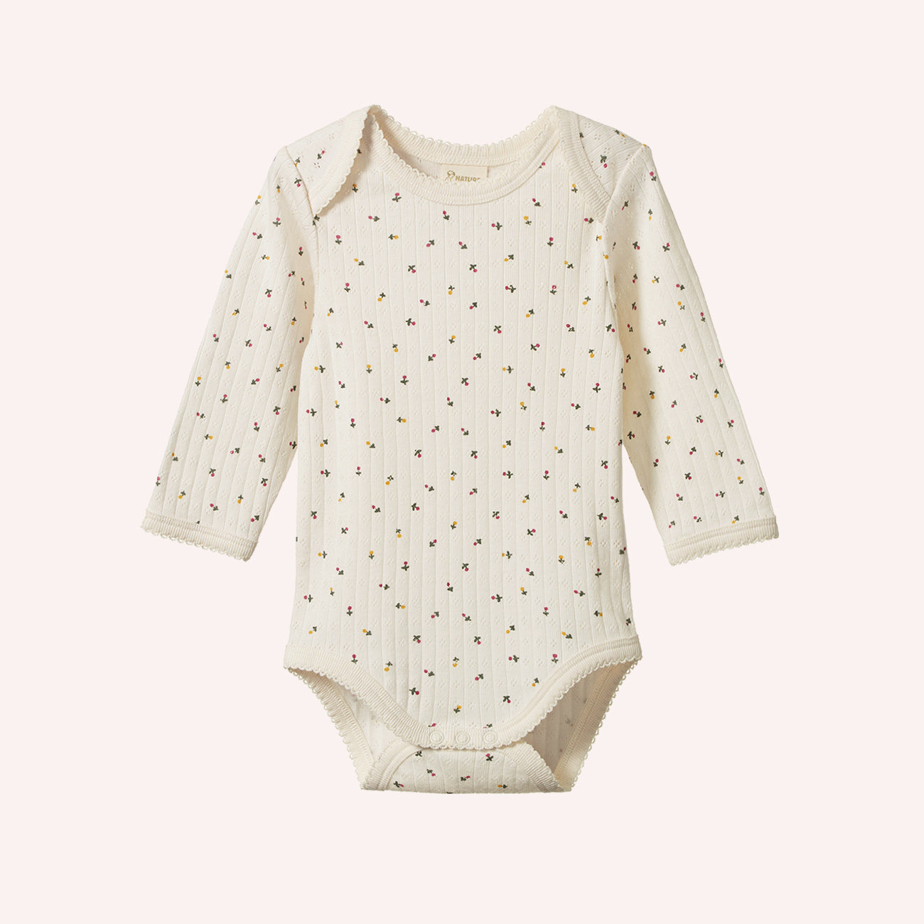 L/S Bodysuit Pointelle - Aster Floral Print