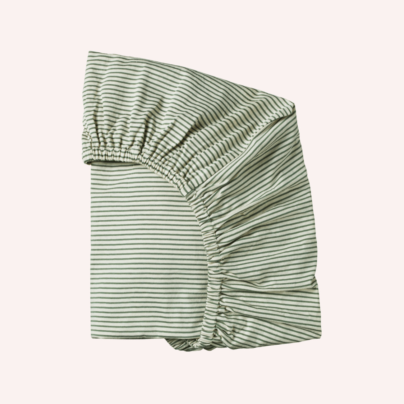 Fitted Sheet Jersey - Nettle Pinstripe