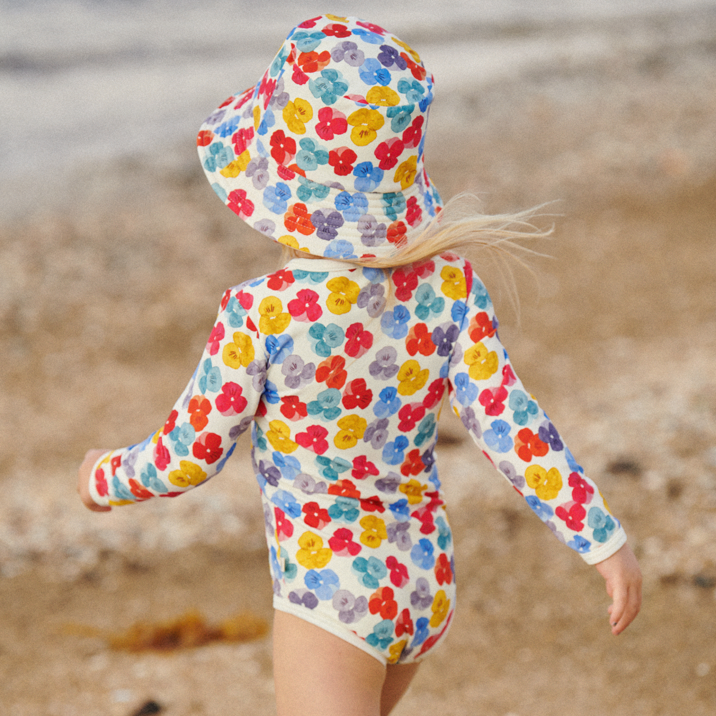 One Piece Bathing Swimsuit - Painted Delphine Print