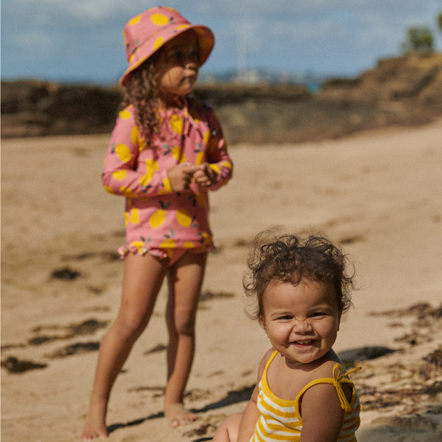 Splash Sunhat - Lemmony Rose Print