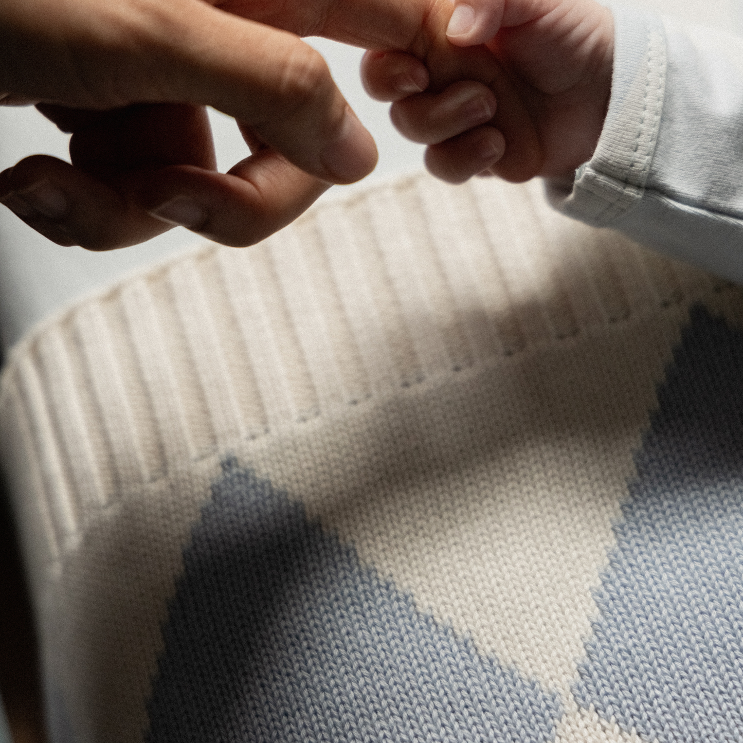 Dune Blanket - Celestrial Blue Diamond Knit