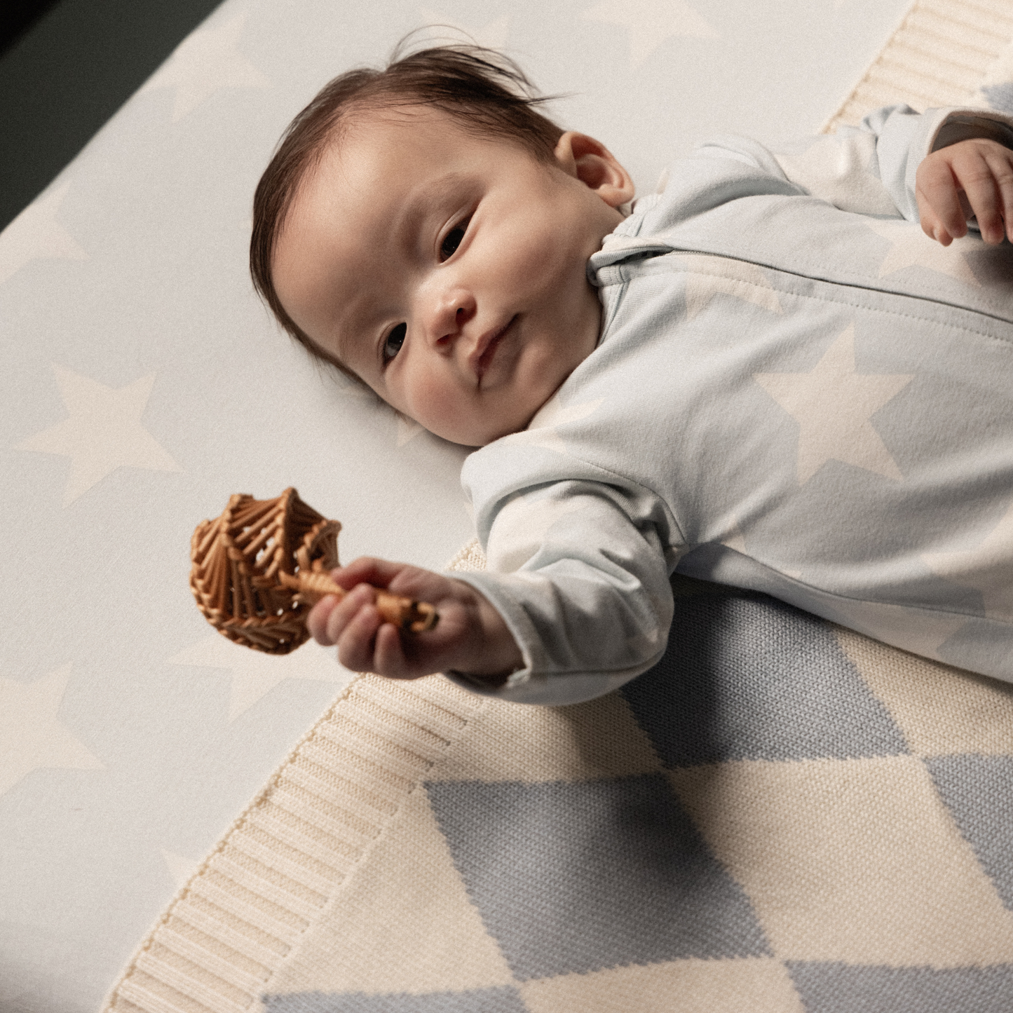 Dune Blanket - Celestrial Blue Diamond Knit