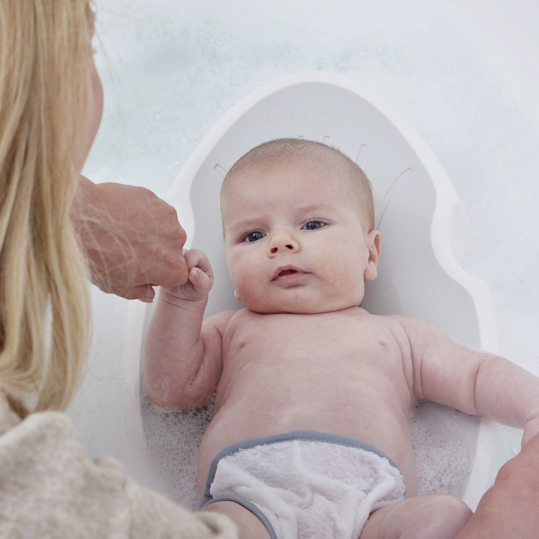 Newborn Baby Bath Support - White