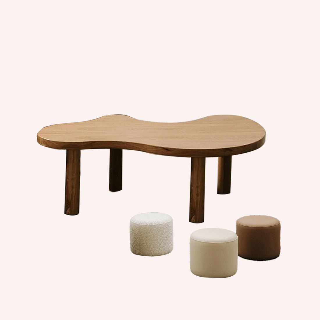 Leon Activity Table & Remi Stool Package - Ivory, Ecru, Latte