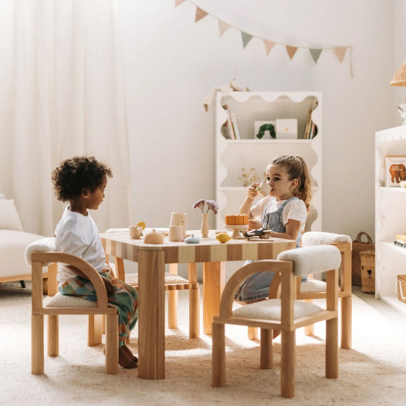 Quinn Checkerboard Table With Two Percy Chairs Package