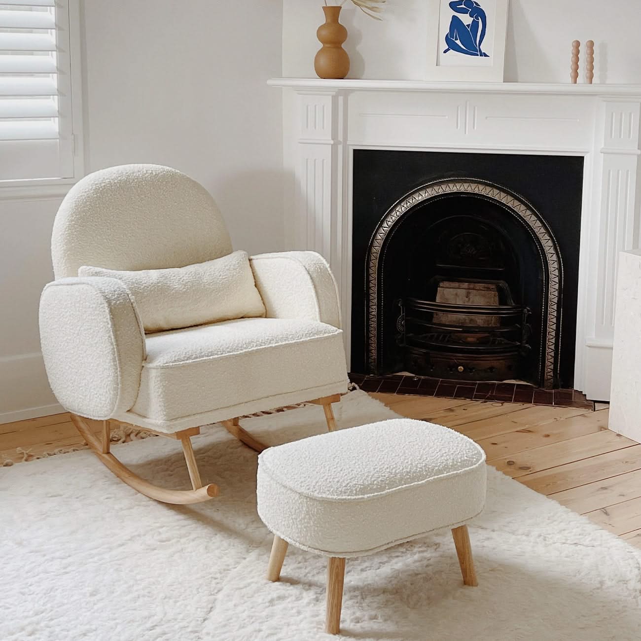Luxe Rocker Cloud Rocker & Ottoman - Cream by Nuage Interiors | the memo – The Memo