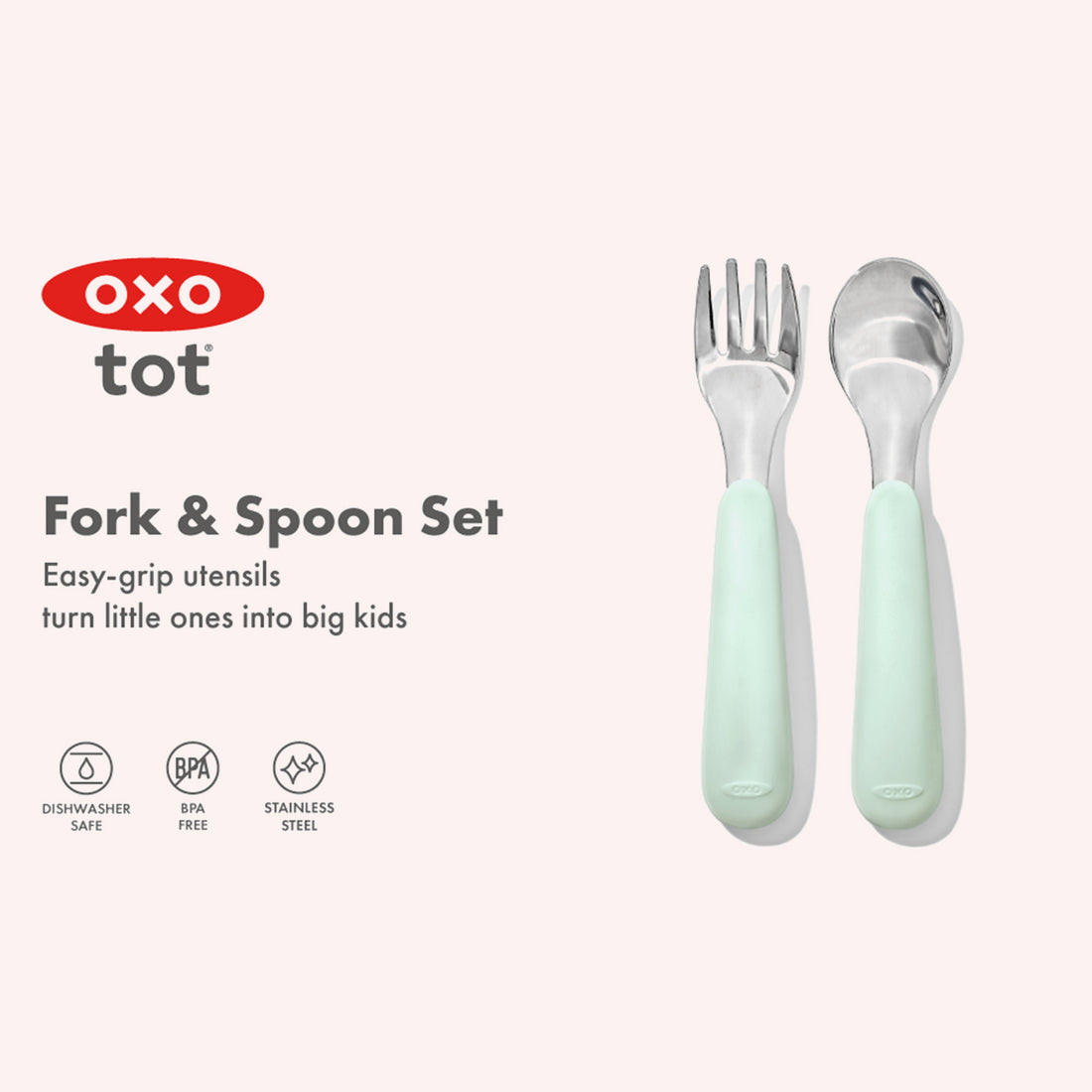 OXO Tot - Fork & Spoon Set - Opal